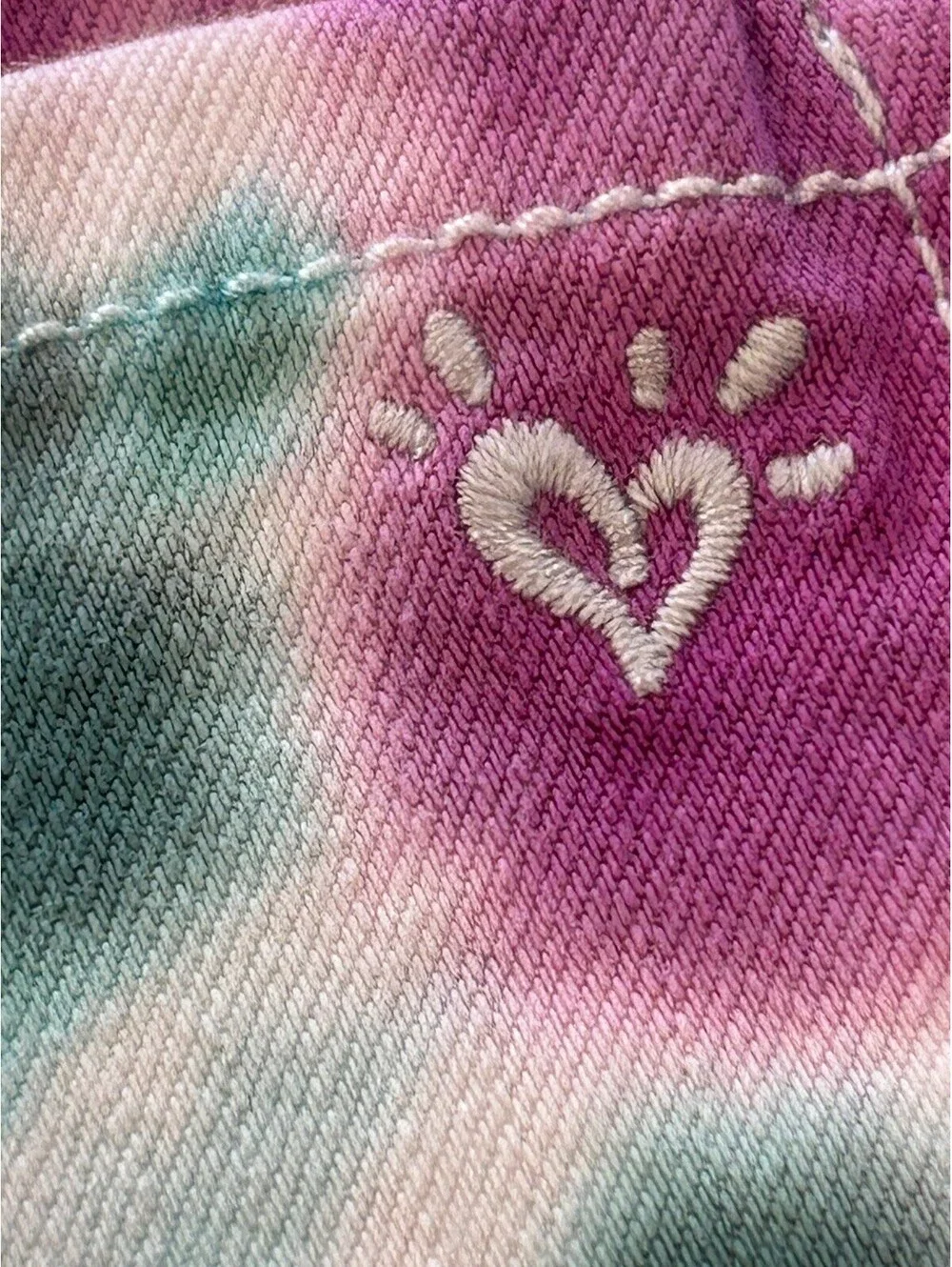 Justice High Rise Skirt. Multi Color Tie Dye. Distressed. Size 12. NWT